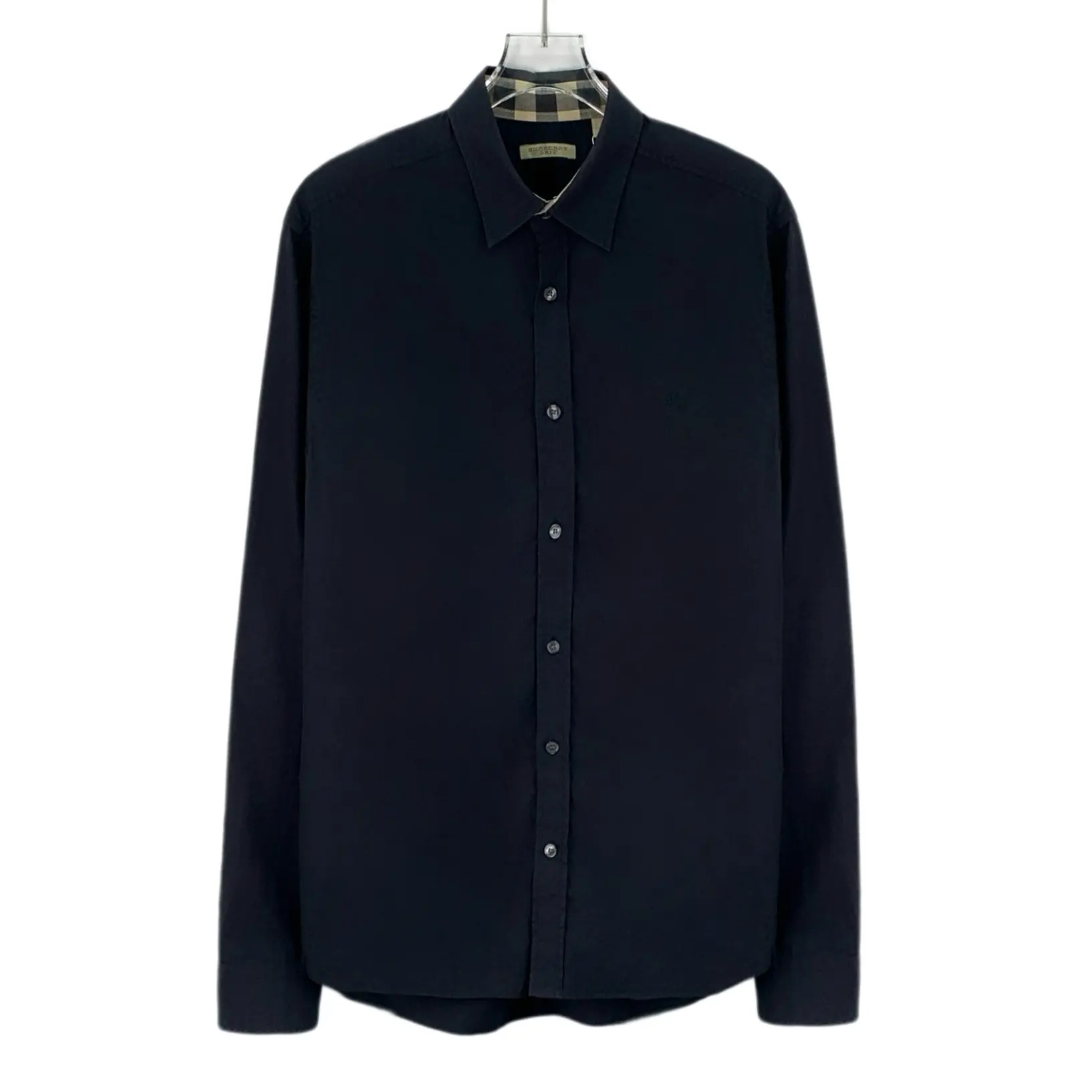 RDLT - Burberry Black Cotton Button-Front Shirt Size L
