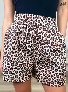 Clearly Wild High-Rise Cotton Leopard Avery Mae Shorts