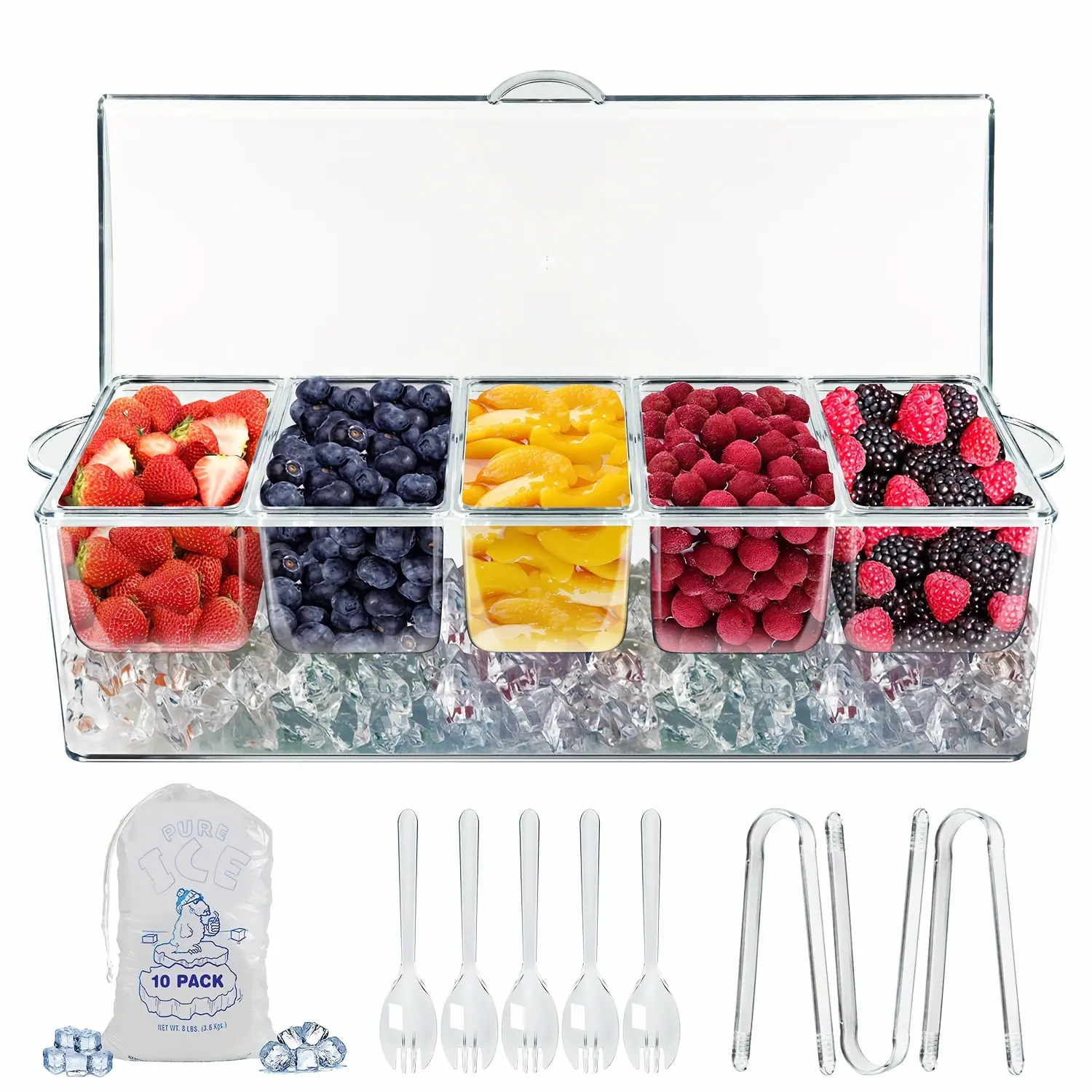 D 1 Set of Chilled Seasoning Plates