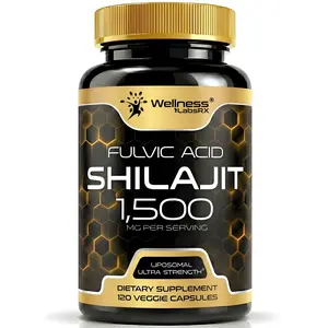 Himalayan Shilajit for Men - 1500mg Shilajit Capsules for Men, Pure Shilajeet for Women with Naturally Occuring Fulvic Acid - Shilajet for Enhanced Energy and Immune Support - 120 Count (Pack of 1)