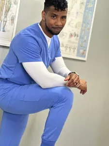 Men's Cecil Blue Beta Jogger Scrubs