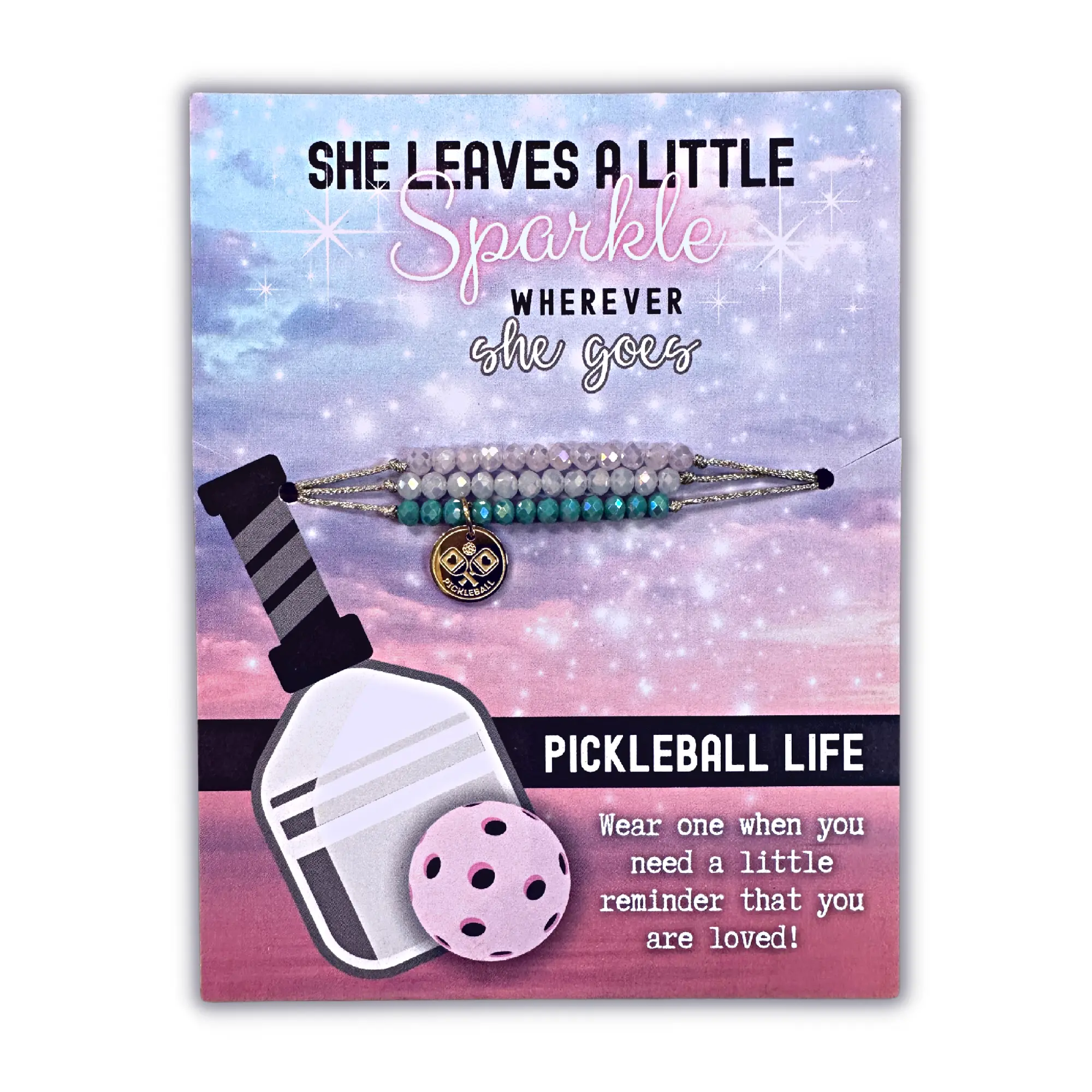 Pickleball Charm Bracelet Set