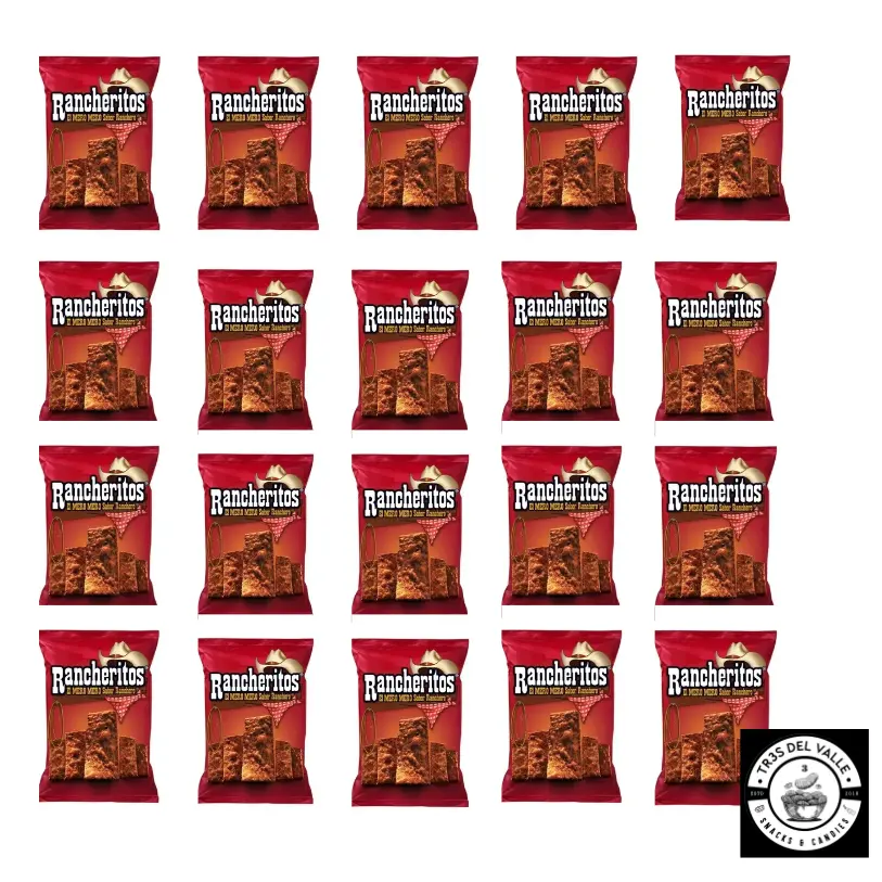 21 PK Sabritas Rancheritos- (Small Pack) - Mexican Chips Rancheritos  Flavored Tortilla Chips Savory Snack Crispy Crunchy Corn