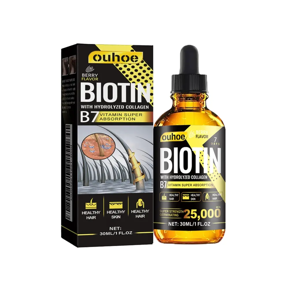 Collagen B7 Vitamin Nourishing Hair Oil Treatment with Rosemary and Aloe Extracts, to strengthen hair, Nourishes Hair, promoting healthier and shinier locks, thicker stronger hair, Rich in Biotin and Collagen.