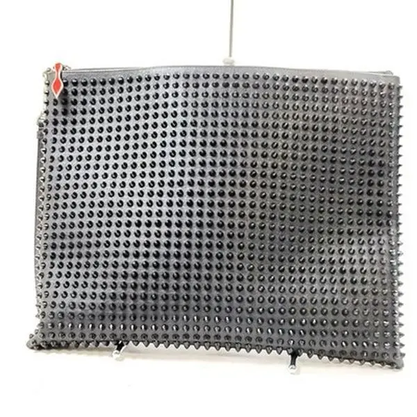 Pre-owned christian louboutin Other Clutch Bag Black Leather 12677641950/395399