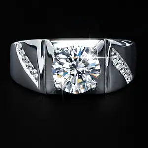 [ # Y108] (Emerson) Synthetic Moissanite  Fashion Jewelry Ring