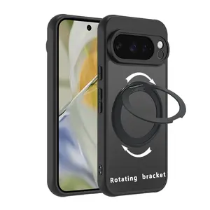 For Google Pixel 10 ProXL 6/7/8/9A Case with 360° Spin Magnetic Stand [Fit for MagSafe] [Non-Slip] [15FT-Shockproof] Slim Protective Case Military Protection Matte Translucent Phone Case