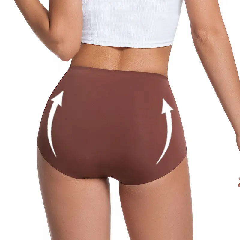 Women's 6-Pack High-Waist Seamless Shapewear Shorts - Elastane-Polyester Blend, Tummy Control, Butt Lifting, Body Contouring, Multi-Size, Sleek Look, Plus Size XL Minimalist Daily Wear