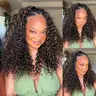 [WEAR GO HALF WIG] ISEE HAIR Wear Go 1B/30 Highlight & Natural Black Half Wig Water Wave Invisible Hairline Glueless Human Hair Wigs Seamless Flip Over Wig Natural Look Beginner Friendly #TikTokShopFallDealsForYou