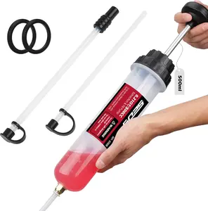 500CC Fluid Extractor, Multi-Purpose Oil Syringe, Oil Suction Pump, Manual Extraction and Filling Pump, Automotive Oil Syringe(17.6 Oz./0.45 Qt./500 CC)