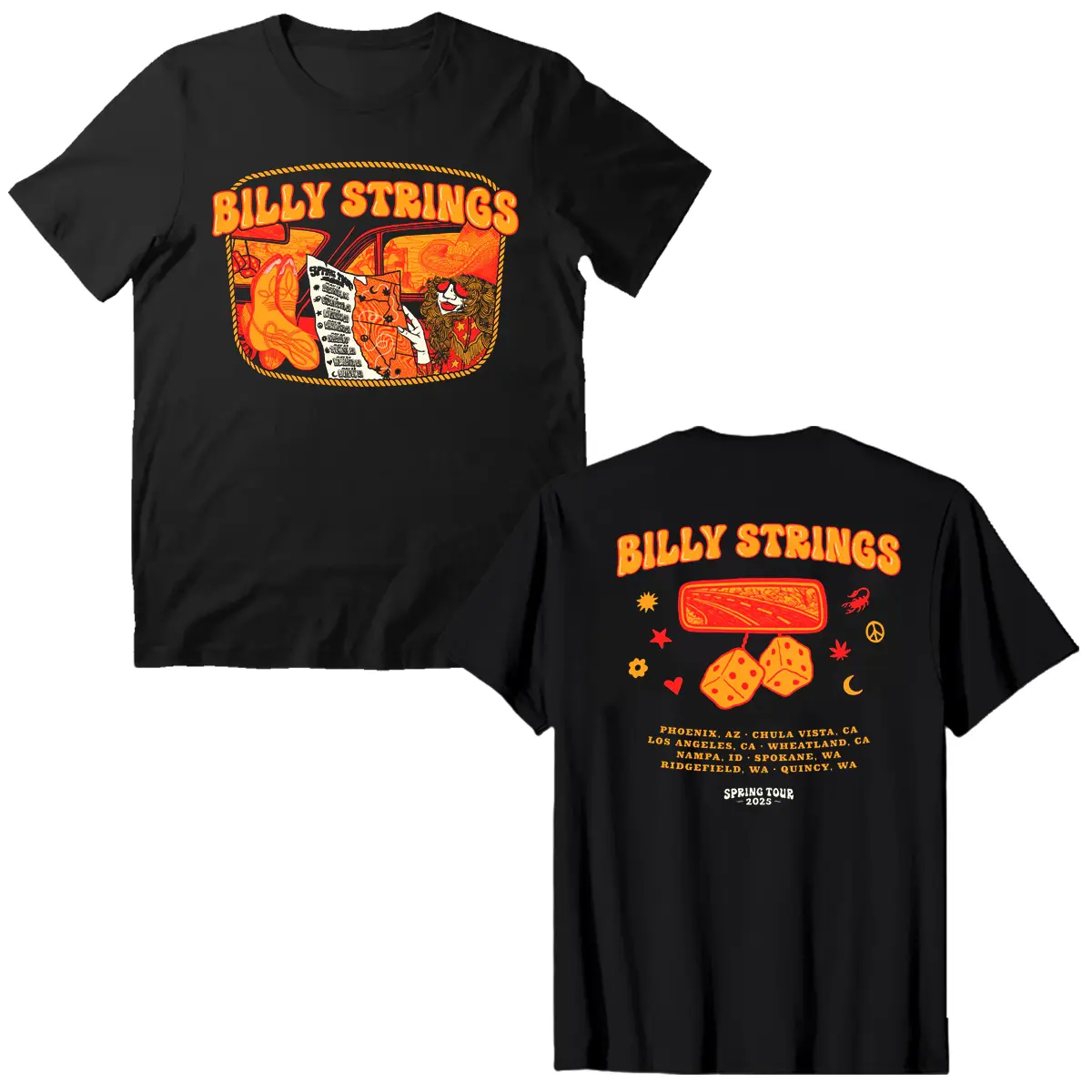 Billy Strings Spring 2025 Tour Shirt Out Law Tour May Dates Billie Buck T-Shirt Men's Sweatshirt, Gift for Fans Cotton Unisex Men's T-Shirt