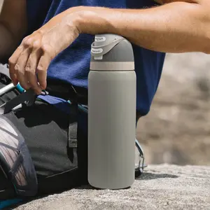 Ow(Off Road)Double Drink Outdoor Camping Kettle With Straw,32oz/945ml ,Bicycle Water Bottle, Double Vacuum Insulated Water Bottle, Frozen Drinks, Keeps ice for 8–12 hours-100% leak-proof sports water cup,Drinkware-work bottle-Insulated  Portable Stylish f