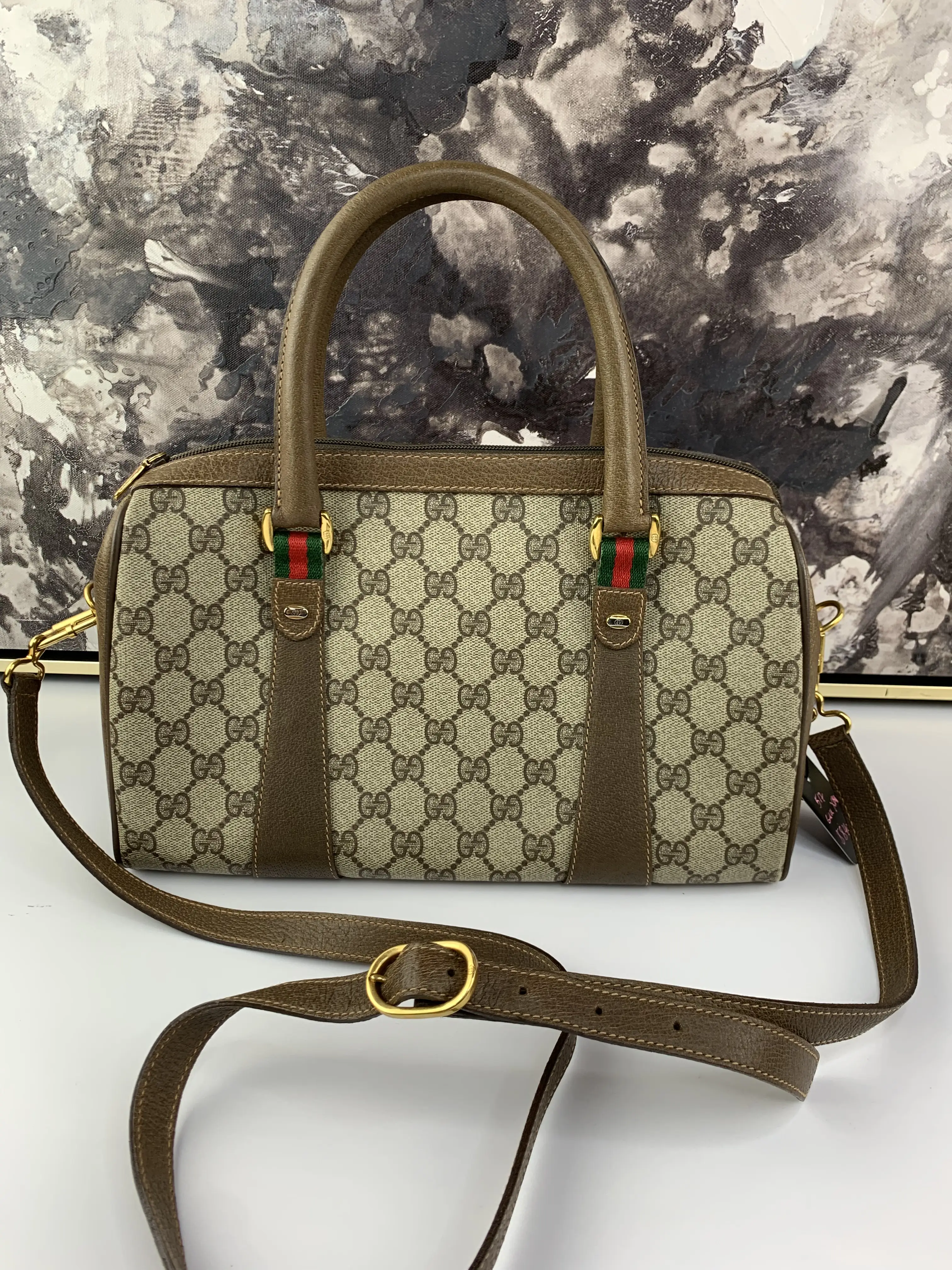 Pre-owned GUCCI canvas Crossbody Bags Boston Crossbody