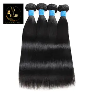 10-40 Inch Straight Virgin Brazilian Hair #1B Natural Black - Human Hair Bundles