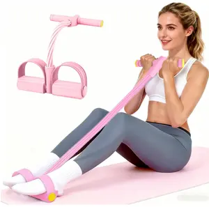 Multi-Functional Pedal Resistance Band Trainer – Portable Home Gym Equipment for Full Body Workout, Foot Pedal Exerciser for Abs, Sit-ups, Yoga & Core Training, Tones Arms, Legs & Waist, Compact & Lightweight Fitness Tool for Home, Office & Travel