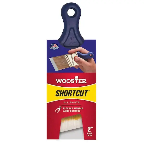 Polyester 2-Inch Angled Sash Brush with Flexible Handle, Great Control, Smooth Paint Release, Precise Results for All Paint Types, Handle Length (In.) 2.25