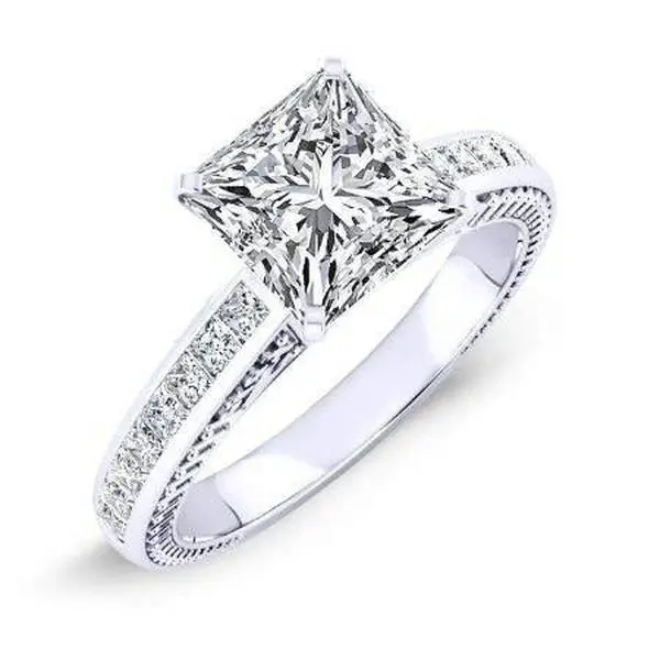 Peony - Princess Moissanite Engagement Ring