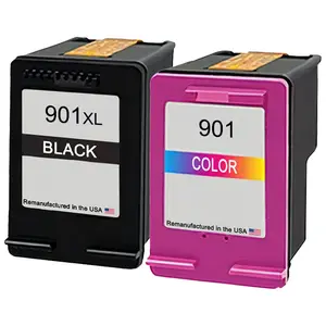 U.S. Remanufactured for HP 901XL black and HP 901 Color Ink Cartridge Combo Pack