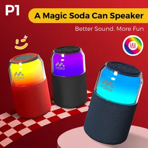 MIRO Wireless Bluetooth Speaker, Portable Waterproof LED RGB Color Changing Light Speaker, Loud Stereo Bass, Long Battery Life, Mini Speaker for Outdoor Party Beach Home Travel