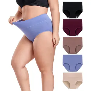 Womens Underwear High Waistd Panties Postpartum Cotton Full Briefs Multipack