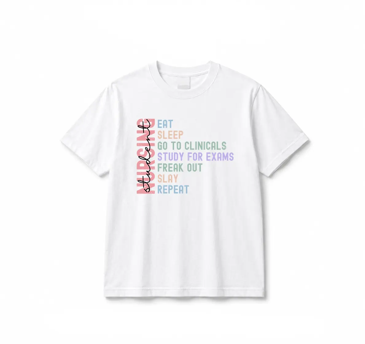 Women's Funny Nursing Student T-Shirt - Everyday Comfortable Breathable Fit Jeans-Friendly Clinical Apparel for Future Nurse Gift