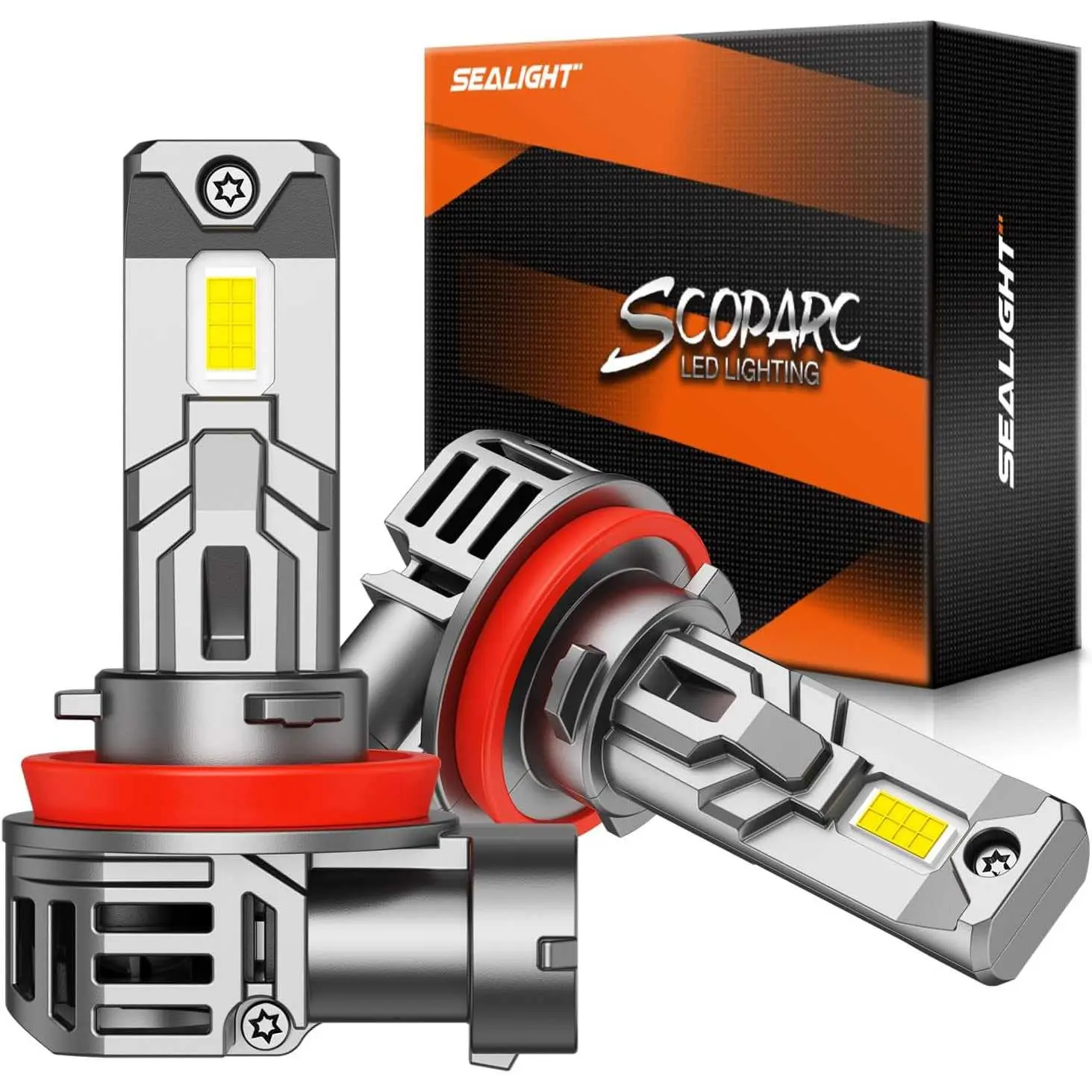 SEALIGHT H11 Fog Light Bulbs, 20000LM 6500K Cool White with Cooling Fan - Plug and Play, Quick Installation