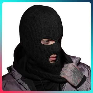 1pc Winter Full Face Mask, Full Balaclava, 3-Hole Elastic Design, Warm Neck Gaiter, Windproof Cold-Resistant Durable, Outdoor Sports Motorcycle Cycling Skiing Fishing
