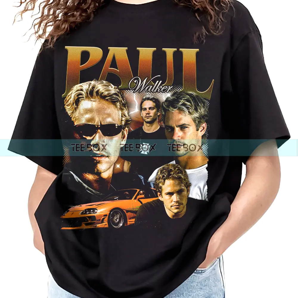Retro Paul Walker Shirt, Brian O'Conner TShirt, Paul Walker hoodie, Paul Walker sweatshirt, Paul Walker Rock Style Bootleg Tee