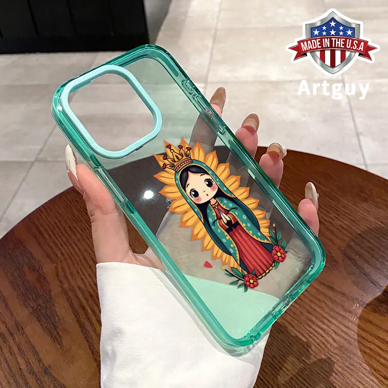 Transparent Soft Silicone Phone Case for iPhone 17, 16 E Pro Max, 15 Plus, 14, 13, 12, 11, Air - Religious Crown Girls Pattern, Non-Yellowing, Shockproof Mobile Phone Casing with Protection & Accessories Compatibility, Smartphone