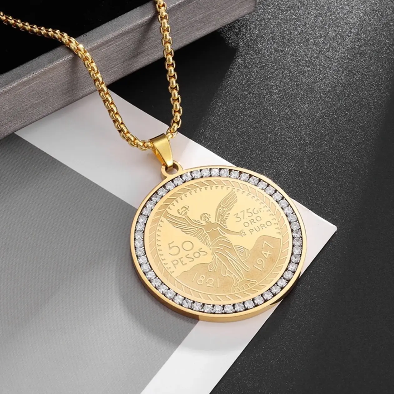 Mexican Centenario laminated gold