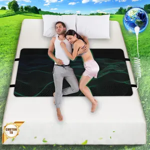 Grounding Mat，Soft Leather Grounding Pad for Sleep, Multi-Scenario Grounding，Grounding Mat for Bed 、Desk 、Floor。Earthing mat，Grounding well，Grounding Mat for Sleep, Energy, Stress Relief, Balance,Queen