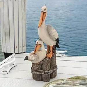 New Charming Pelican Statue - Coastal Beach-Inspired Resin Sculpture For Indoor & Outdoor Decor, Perfect Festive Gif Room Ornaments