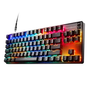 Steelseries - Apex 9 Mini Gaming Keyboard 60% Wired Optipoint Adjustable Actuation Switch with RGB Lighting - Black SteelSeries