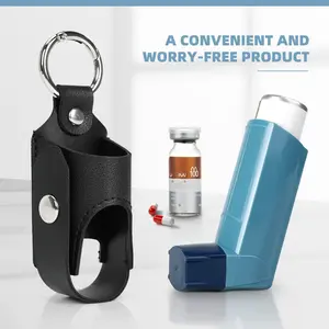 Shipping Included PU Leather Inhaler Organiser - Multi-Use Storage Sleeve for Antibacterial Cough Spray Bottles (Sports & Outdoor Leisure Equipment)