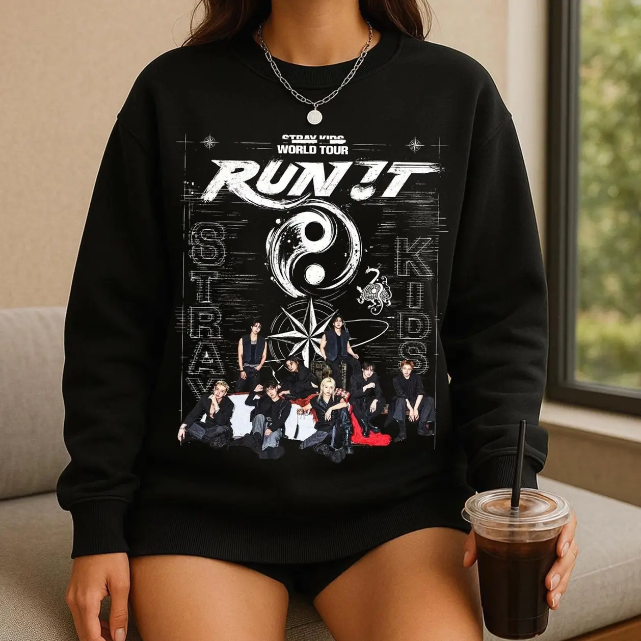 SKZ Inspired Vintage Graphic T-Shirt, K-Pop Boy Group Fan Tee, Concert Inspired Unisex Shirt, Casual Streetwear Gift, Viral TikTok Style