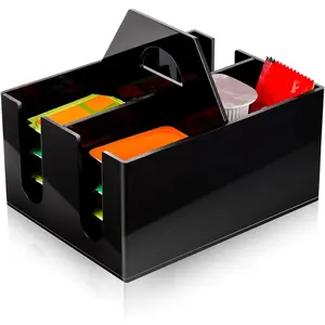 Acrylic Jelly Packet Rack Jelly Packet Holder Jelly Packet Dispenser Jam Packets Holder Condiment Packet Holder Condiments Packet Storage Display Black Condiment Packet Organizer for Table Restaurant