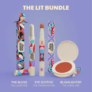 The Lit Bundle | 1x Blush/Highlighter, 1x Eyeshadow/Primer and 1x Balm/Gloss Makeup Applicator