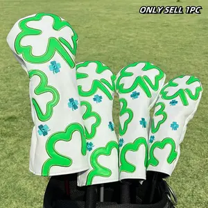Trifolium Design Golf Club Covers, Fits Driver Fairway Wood Hybrid, Ideal for Male & Female Outdoor Enthusiasts, Durable Golf Protector