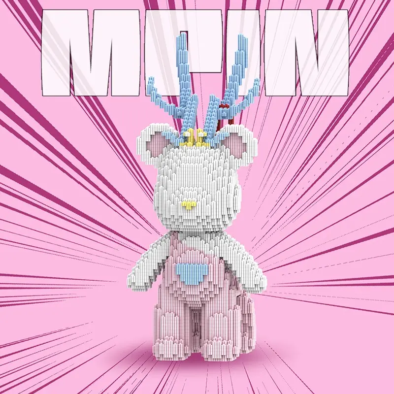 Building Block Toy, 32-42cm Tall, Deer Series Medium Creative Blocks, Unisex Gift, Home Decor, Boys and Girls Toys, Building Block Bear, Building Block Set, Building Block Model