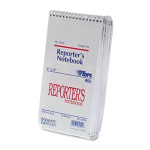 Tops  Reporter Notebook Gregg Rule 4 x 8 White 12 70-Sheet Pads Pack