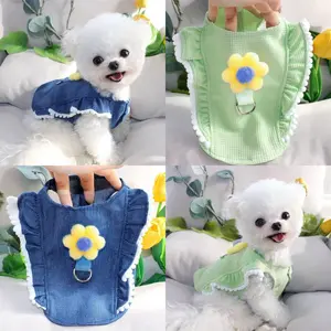 Pet Harness Vest for Dogs & Cats, Blue Color, Comfortable Fit for Small Breeds, Spring Autumn Wear, Stylish Design