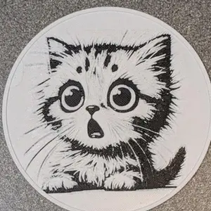 Shocked Cat Coaster Set of 4 Adorable Kitten Design Perfect for Protecting Your Furniture from Drink Marks