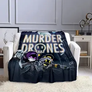 Murder-Drones Cartoon Printed blanket Flannel Warm blankets Soft and comfortable blanket bed linings cubre cama Birthday Gift,Birthday Gift, Gift for Him, Gift for Her