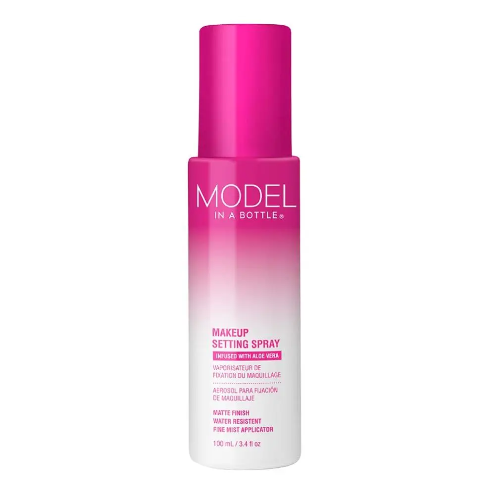 Model in a Bottle Mattifying Makeup Finishing Spray with Aloe - Hydrating, Light Cosmetic Mist for Oil Control, All Skin Types, 3.4 oz, Moisturizing, Mattifying Spray, Fixing Spray