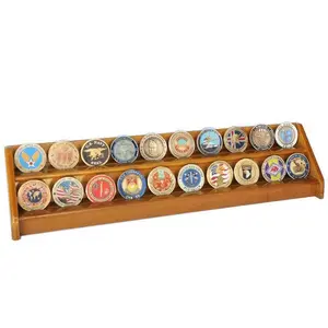 2 Row Challenge Coin / Casino Chip Display Rack