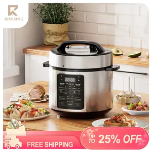 RIMIKING 8 Quart Pressure Cooker, Versatile Cooking Options,Rice cookers, Fast Cooking, Safety Features, Durable Build, Convenient Timer, YLG