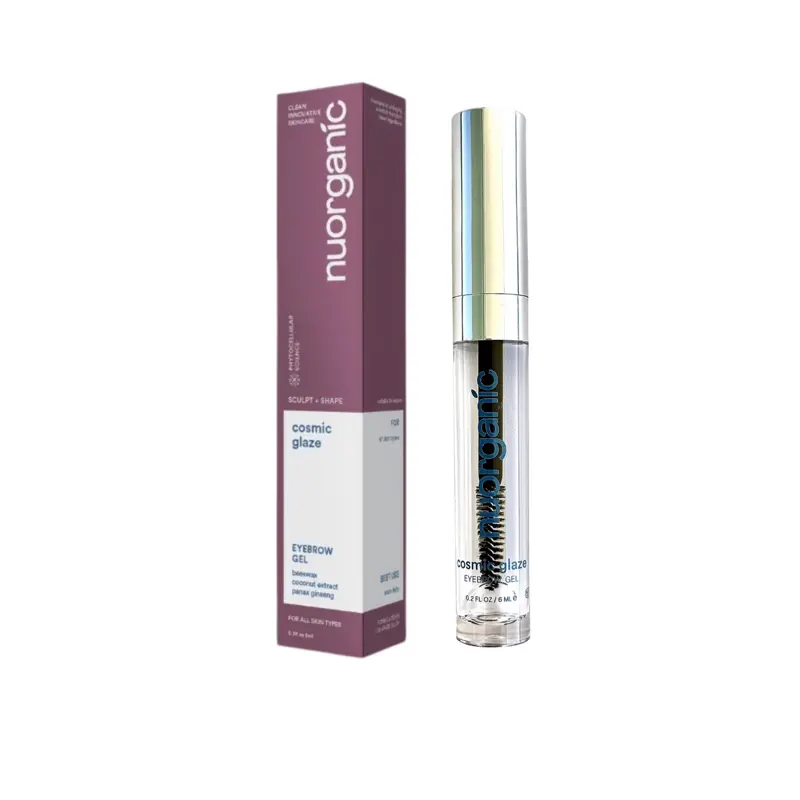 nuorganic Cosmic Glaze Eyebrow Gel - Volumizing, Lightweight Makeup Cosmetic for Fuller-Looking Brows, Smooth Waterproof Hold, Eyebrow Tinting Cream Effect