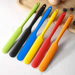 Silicone Long Scraper Color Cream Long Knife Scraper Cake Making Small Accessories Silicon Spatula Baking Tools for Cakes