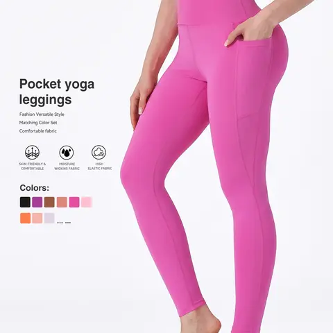 Uncia Active Women's  Active Activewear - Long Sleeve Compression Thumbhole Shirt, Tummy Control Leggings with Pockets, Polyester Blend Female Fit Gear for Gym Yoga, All Seasons Sports Clothing