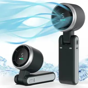 Portable Handheld Turbo Fan, 5 Gear Wind,4000mAh Battery Operated, Up to 10 Working Hours, 3 IN 1 Hand Fan Rechargeable with Air Turbo Tech Cooling Fan for Outdoor Activities, Travel, Working, Summer Selected Products